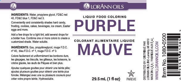6 Pack LorAnn Liquid Food Coloring 1oz-Purple LFC-1080 - GettyCrafts