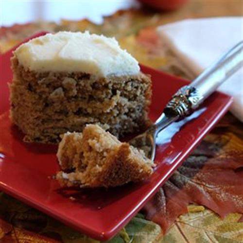 Apple Spice Cake with Vanilla Bean Cream Cheese Frosting