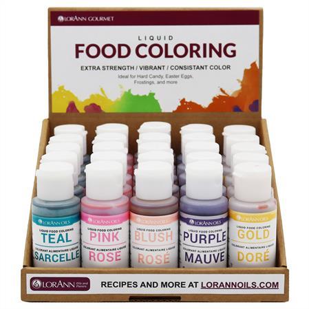 Candlewood Pantry B. Sprinklin Assorted Liquid Food Coloring Kit - 8  Bottles, 0.3 Ounces Each / Neon (4) and Regular (4) Colors