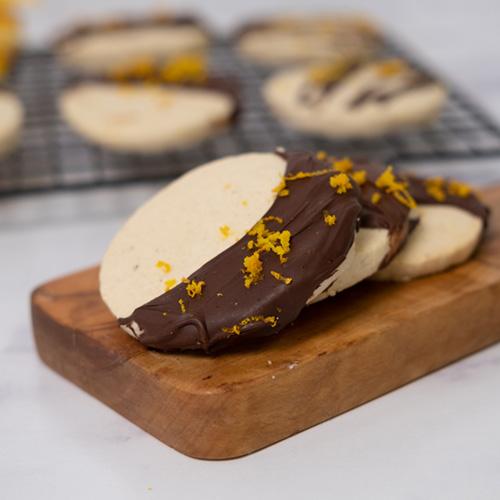 Orange Cardamom Shortbread Cookies