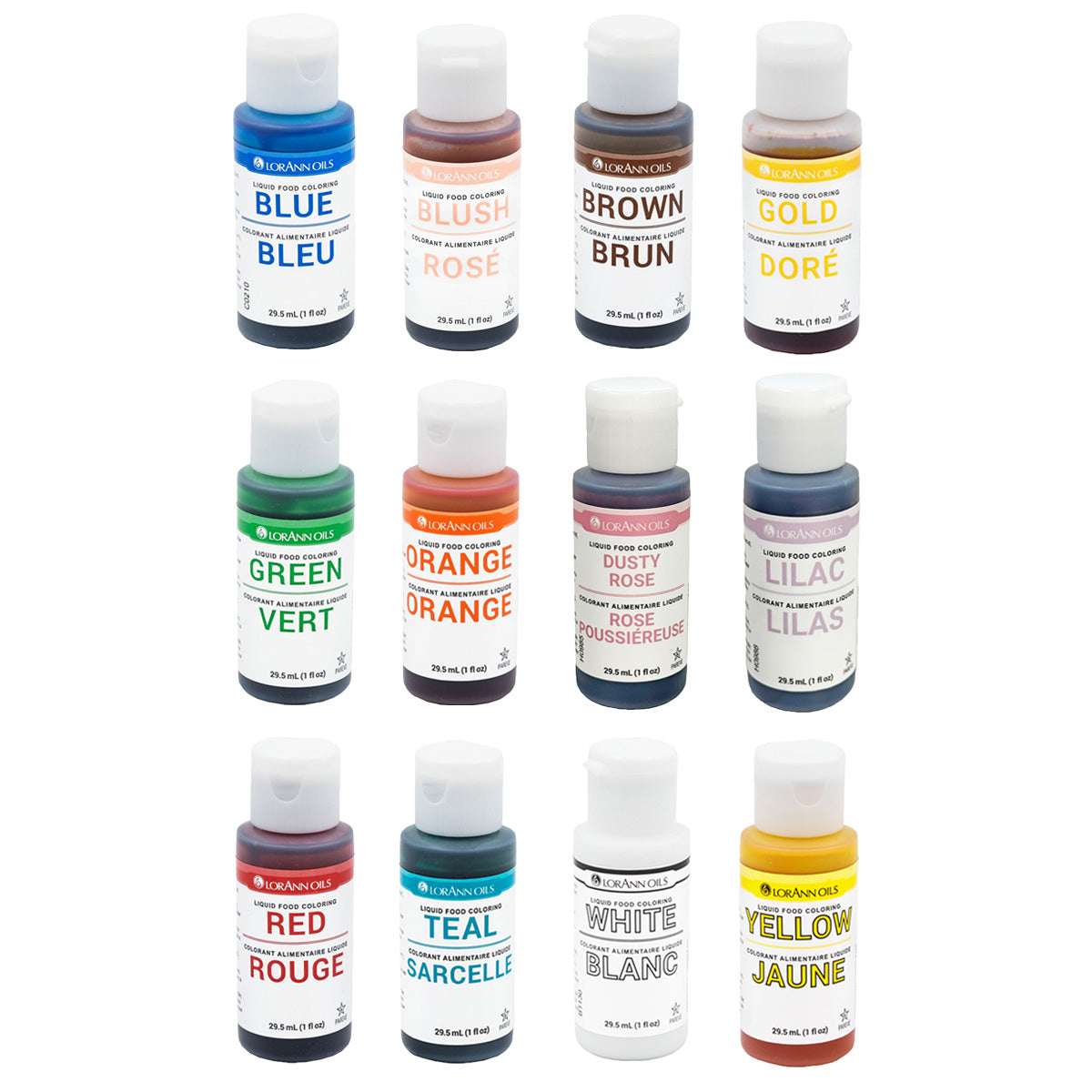 ASSORTED LIQUID FOOD COLOR – LorAnn Oils