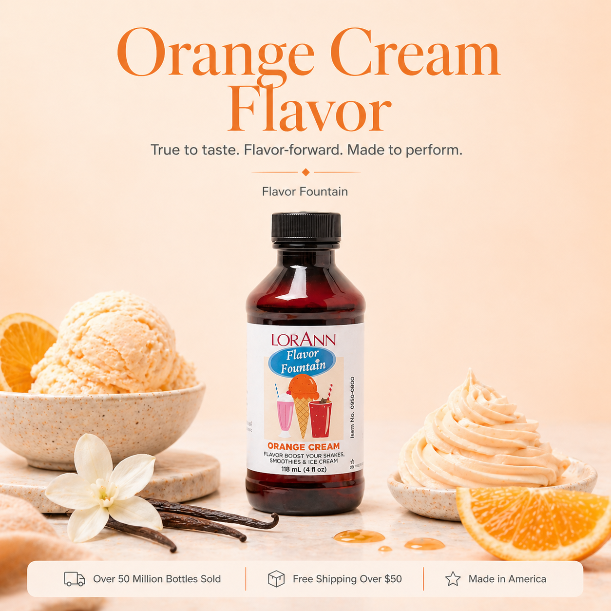 【オレンジ】MODERE（モデーア）ハーモナイジングクリーム Orange Cream Dreamsicle Flavor Fountain | LorAnn Oils